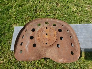 Vintage Metal Tractor Seat Antique Farm Implement Iron Equipment Tool wheel gear 3