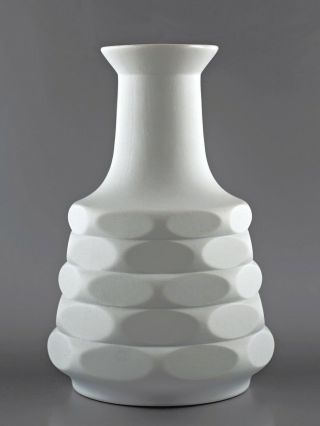 German Op Pop Art 8 - Winterling 70s Matte Conical Relief Space Age Tower Vase