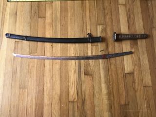 Estate Vintage WWII Signed Japanese Samurai Sword Vietnam GUNTO KATANA WW2 BLADE 7