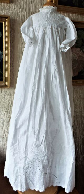 Antique Embroidered Baby Christening Gown