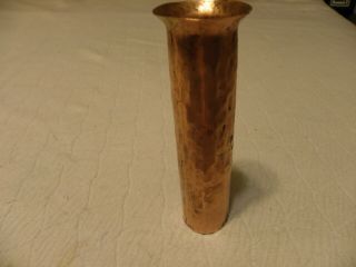 Antique/vintage hammered copper bud vase 3