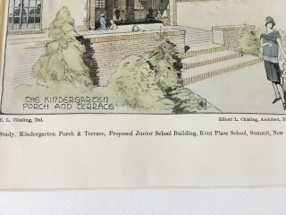Kent Place School,  Summit,  Jersey,  1930,  E L Chisling,  Hand Colored 2