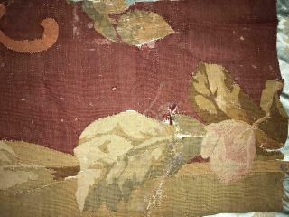 94 cm LARGE SCALE TIMEWORN 19th CENTURY FRENCH AUBUSSON TAPESTRY FRAGMENT 151 3