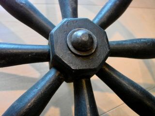 Set of 4: Antique Tea Cart Wheels 2 Spoked 14 