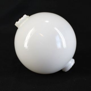 Lightning Rod Ball White Milk Glass Weathervane Globe 4.  5 " X 5 "