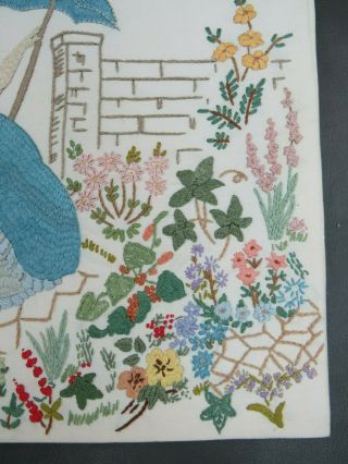 Vintage Crinoline lady in Garden embroidery & The lord God planted a Garden poem 4