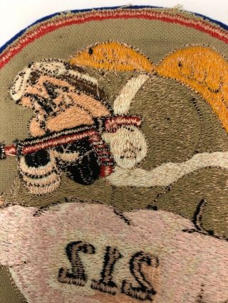 RARE WW2 USMC LARGE SQUADRON PATCH VMF 212 “HELL HOUNDS” 5