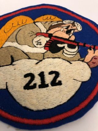 RARE WW2 USMC LARGE SQUADRON PATCH VMF 212 “HELL HOUNDS” 8