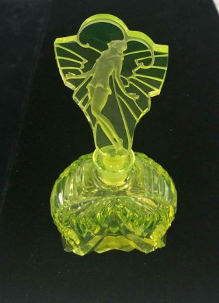 Vintage Art Deco Signed Pesnicak Perfume Bottle Czech Republic 6 "