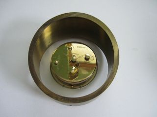 Vintage Modern Mid - century Endura 8 Day alarm clock Swiss Acylic /brass 2