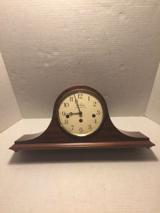 Vintage Seth Thomas Woodbury 1302 Wooden Mantel Clock Westminster Chime No Key