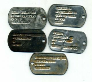 (5) Vietnam War Us Army M - 1960 Dog Tag I - Corps & Iv - Corps Rvn 100 In Country
