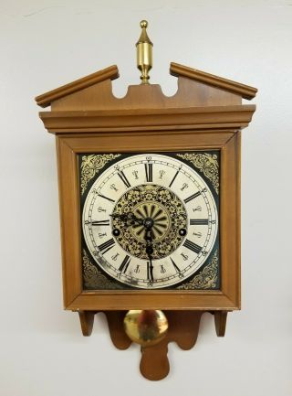 Vintage Linden Black Forest German Westminster Chime Wall Clock
