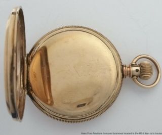 Antique 6s Hunter Case Elgin Grade 95 Lever Set 7j Pocket Watch To Fix 7