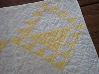 SWEET Chick Yellow Vintage Basket Table Doll QUILT 22x21 4