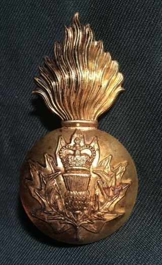 Scots Fusiliers Of Canada Qc Canadian Scottish Rare 1965 Cap Badge Highlanders