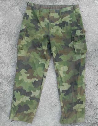 Serbia Jna Serbian Army M93 Camouflage Pants Waist 104 Cm / 41 " 1999 L