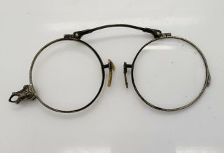 Antique Fold Out Reading/magnifying Glasses Specticals Brass Lorgnette