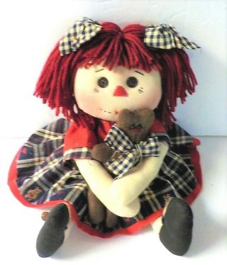 Primitive Handmade Raggedy Ann Doll 