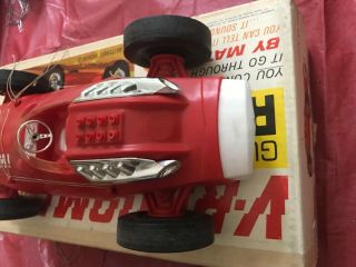 Vintage Mattel V - RROOM VROOM Red Race Car 1963 Whip Car & Box GUIDE - WHIP 6