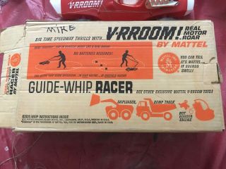Vintage Mattel V - RROOM VROOM Red Race Car 1963 Whip Car & Box GUIDE - WHIP 7
