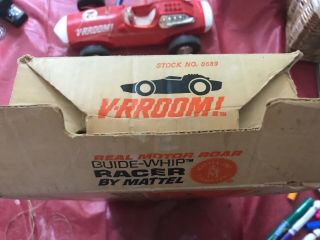 Vintage Mattel V - RROOM VROOM Red Race Car 1963 Whip Car & Box GUIDE - WHIP 8