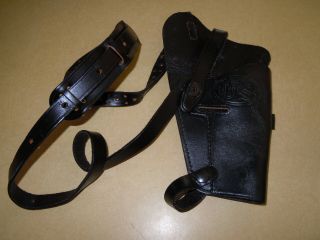 " Adirondack Black Leather M 7 Shoulder Holster - See Photos