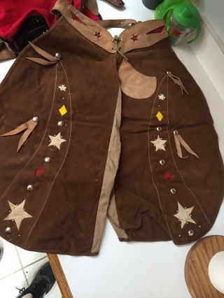 1950s Roy Rogers Trigger Youth Outfit Costume Vest Arm Guard Shirt Chaps Pants 4