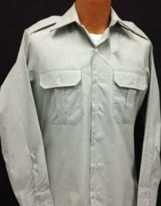 US ARMY MILITARY SERVICE DRESS GREEN LONG SLEEVE UNIFORM SHIRT MEN ' S 18.  5x36/37 3