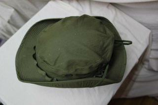 US Military Issue VIETNAM Era Dated 1968 JUNGLE BOONIE HAT SIZE 7 OD Green 2