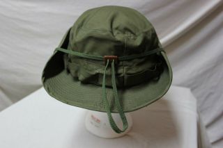 US Military Issue VIETNAM Era Dated 1968 JUNGLE BOONIE HAT SIZE 7 OD Green 3