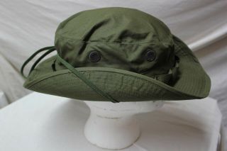 US Military Issue VIETNAM Era Dated 1968 JUNGLE BOONIE HAT SIZE 7 OD Green 4