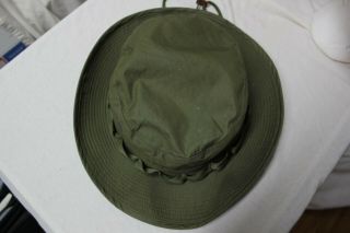 US Military Issue VIETNAM Era Dated 1968 JUNGLE BOONIE HAT SIZE 7 OD Green 6