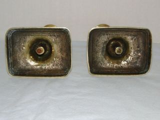 ANTIQUE ENGLISH BRASS CANDLESTICKS with PUSH UPS mid 19th C. 6