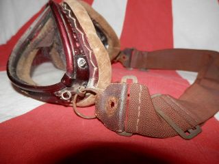 WW2 Japanese Pilot Goggles of a Navy flying corps.  Good Mr IMAMURA ISAO.  2 - 2 3