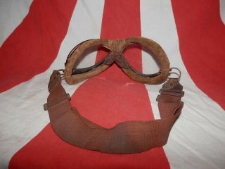 WW2 Japanese Pilot Goggles of a Navy flying corps.  Good Mr IMAMURA ISAO.  2 - 2 4