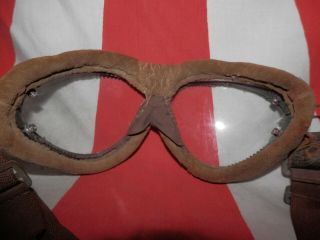 WW2 Japanese Pilot Goggles of a Navy flying corps.  Good Mr IMAMURA ISAO.  2 - 2 5