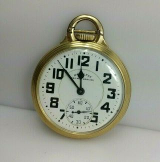 Hamilton Pocket Watch 992 B Antique Us Govt 10k Railway Special Gold Fill Runs