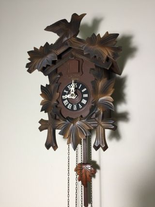 vintage cuckoo clock 1989 last few made in West Germany,  completely overhauled 2