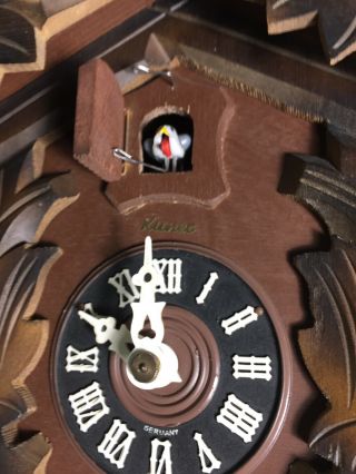 vintage cuckoo clock 1989 last few made in West Germany,  completely overhauled 4