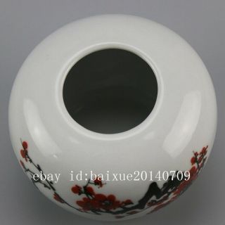 China old hand - carved porcelain famille rose glaze plum blossom pattern wash c01 3