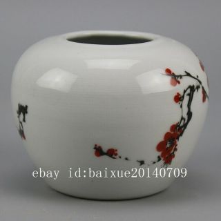 China old hand - carved porcelain famille rose glaze plum blossom pattern wash c01 5