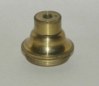 Old Objective Lens / Nosepiece For Early Brass Microscope - 4.