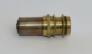 1/4 inch large objective correction collar lens in can for brass microscope. 2