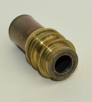 1/4 inch large objective correction collar lens in can for brass microscope. 3