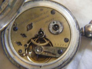 Waltham Appleton Tracy 15j Pocket Watch Civil War Era 32176 Silver Waltham Case