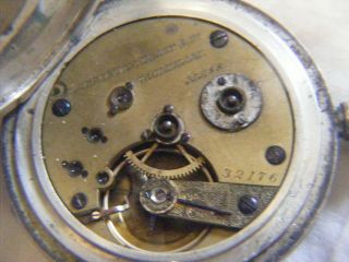Waltham Appleton Tracy 15J Pocket Watch Civil War Era 32176 Silver Waltham Case 2