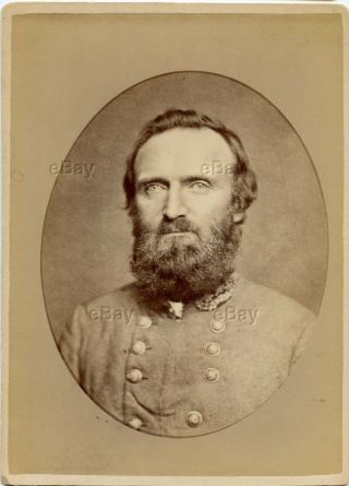 Antique Cabinet Photo Csa General Stonewall Jackson Portrait Civil War Brigade