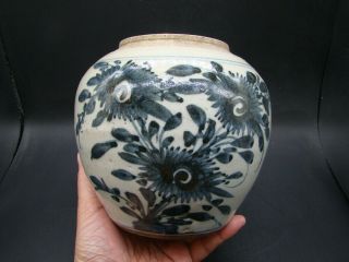 Chinese 18th Century Blue White Jar U3247