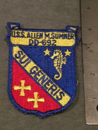 1970s Us Navy Ship Patch,  Uss Allen M.  Sumner